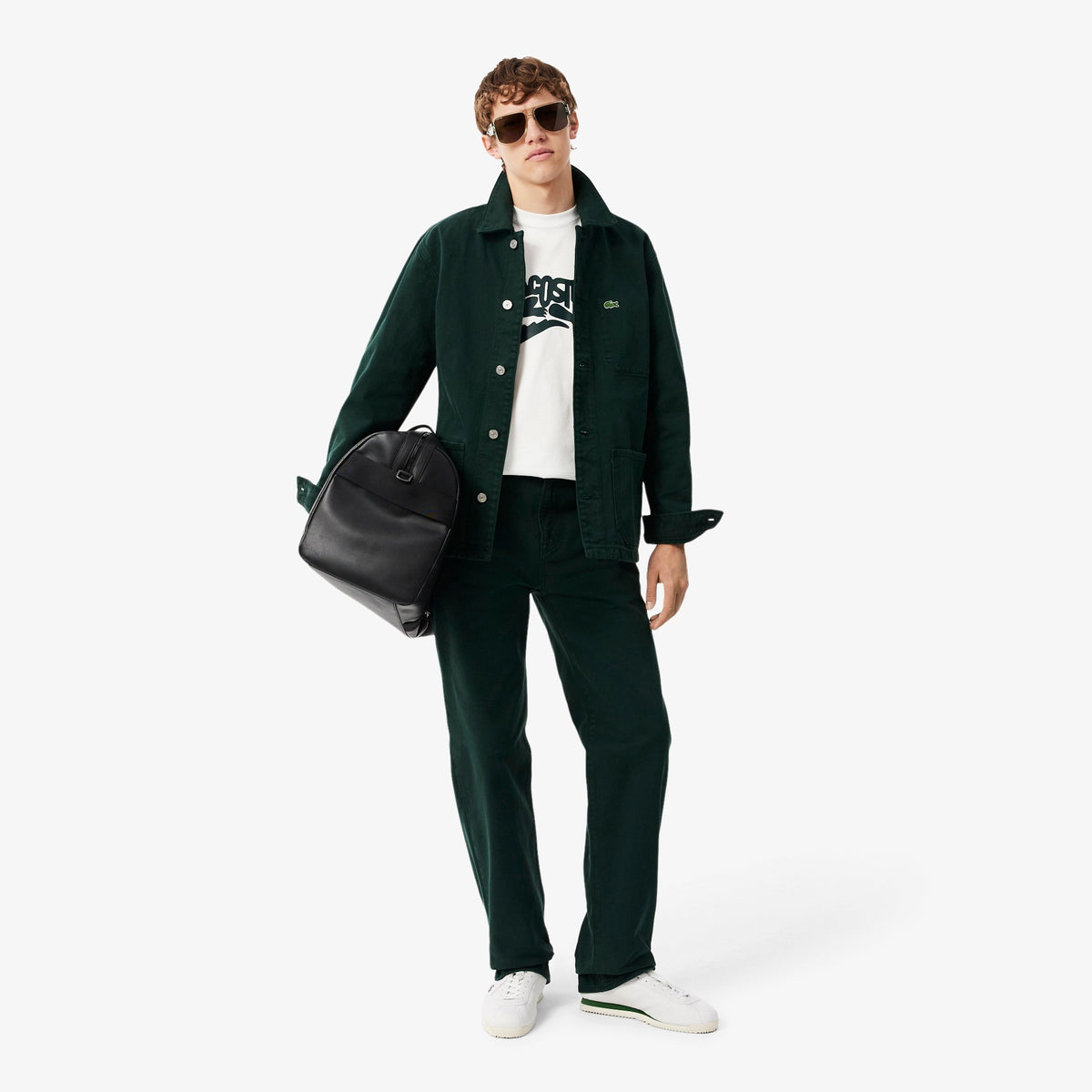 LACOSTE T-shirt classic fit de algodão com estampado