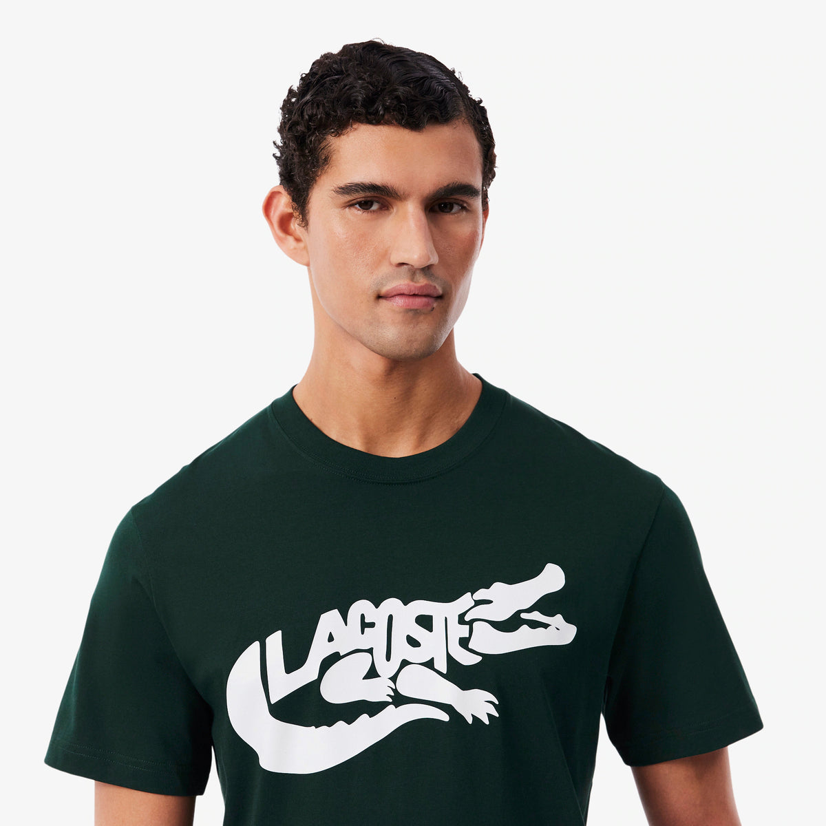 LACOSTE T-shirt classic fit de algodão com estampado