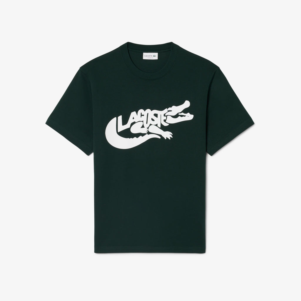 LACOSTE T-shirt classic fit de algodão com estampado