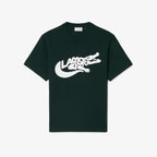 LACOSTE T-shirt classic fit de algodão com estampado