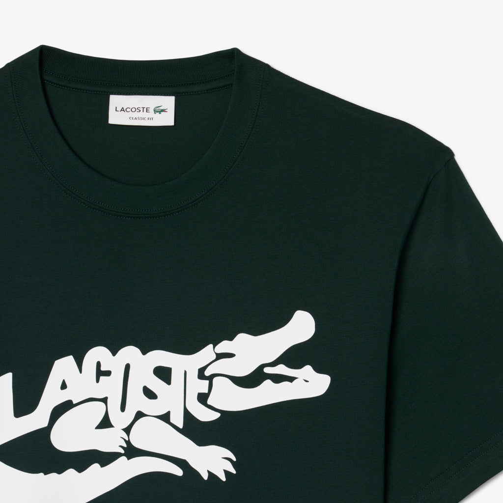 LACOSTE T-shirt classic fit de algodão com estampado