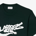 LACOSTE T-shirt classic fit de algodão com estampado