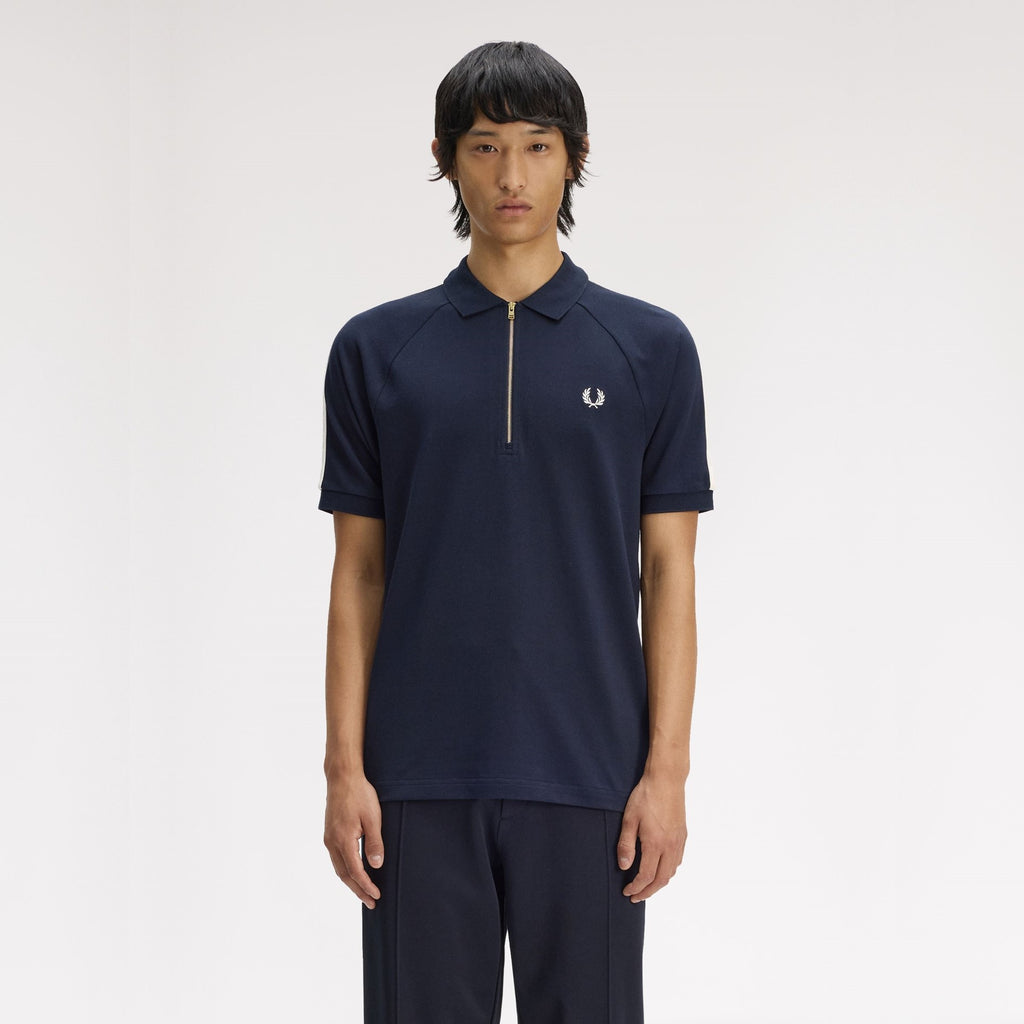FRED PERRY Polo com fita em malha entrançada