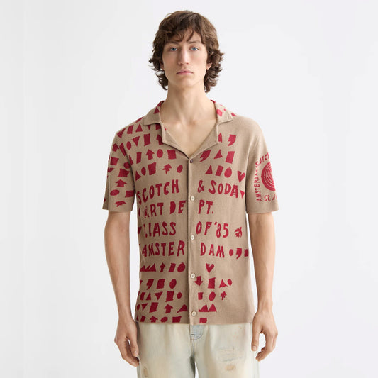 SCOTCH&SODA Camisa de malha jacquard