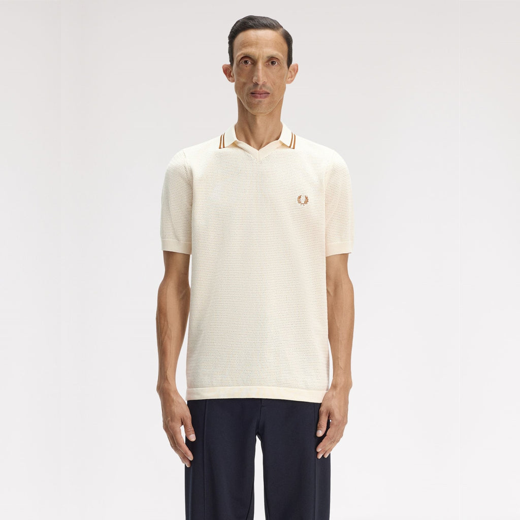 FRED PERRY Polo em malha pointelle
