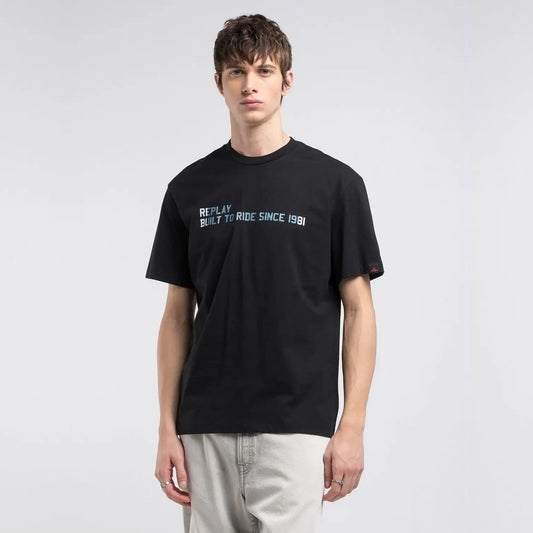 REPLAY T-shirt com estampado relaxed fit
