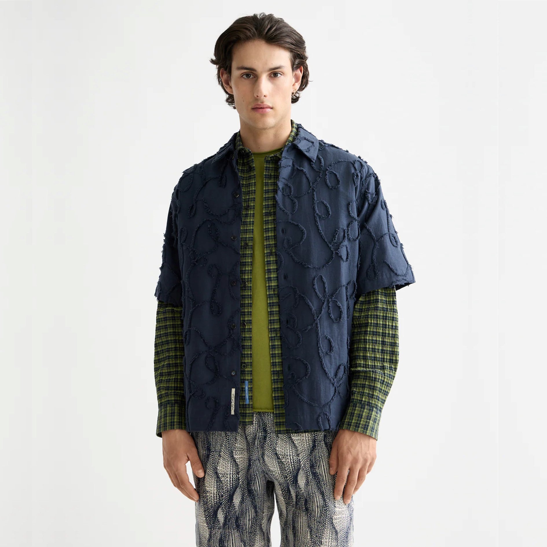 SCOTCH&SODA Camisa jacquard de manga curta - CARISMAstore