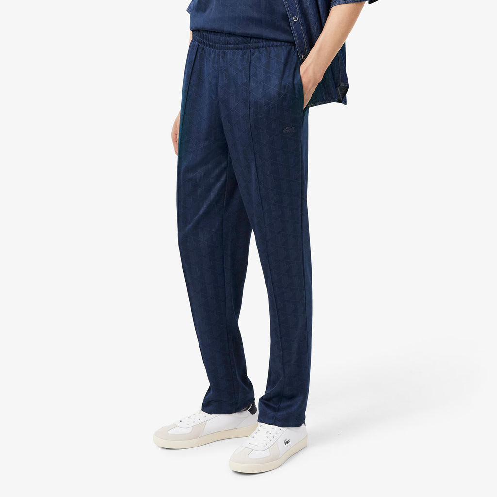 LACOSTE Calças de fato de treino em jacquard com monograma