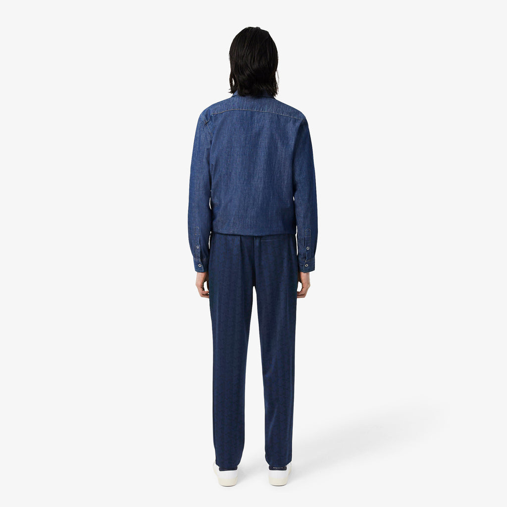 LACOSTE Calças de fato de treino em jacquard com monograma