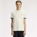 FRED PERRY T-shirt com punhos com borda