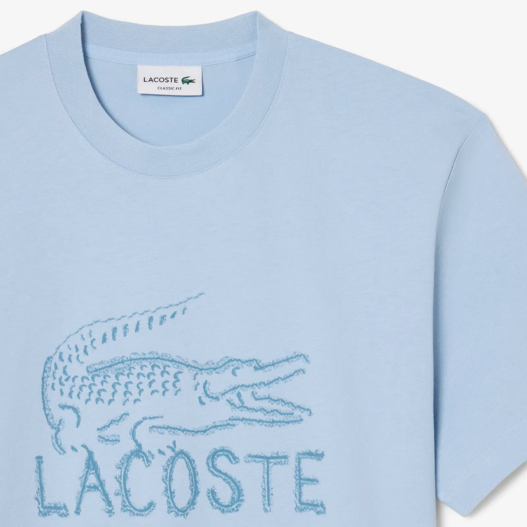 LACOSTE T-shirt de algodão com estampado
