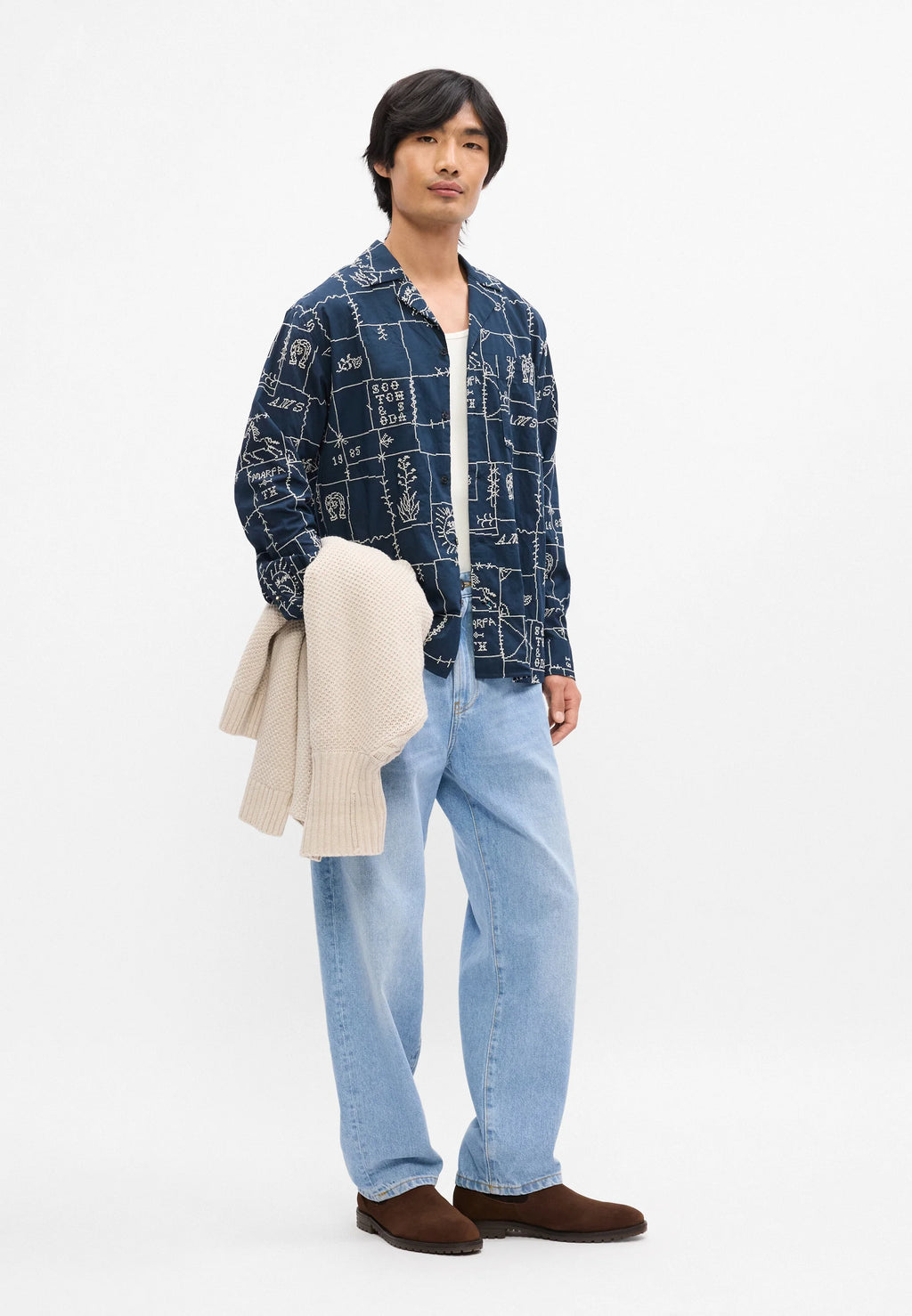 SCOTCH&SODA Camisa bordada de corte descontraido