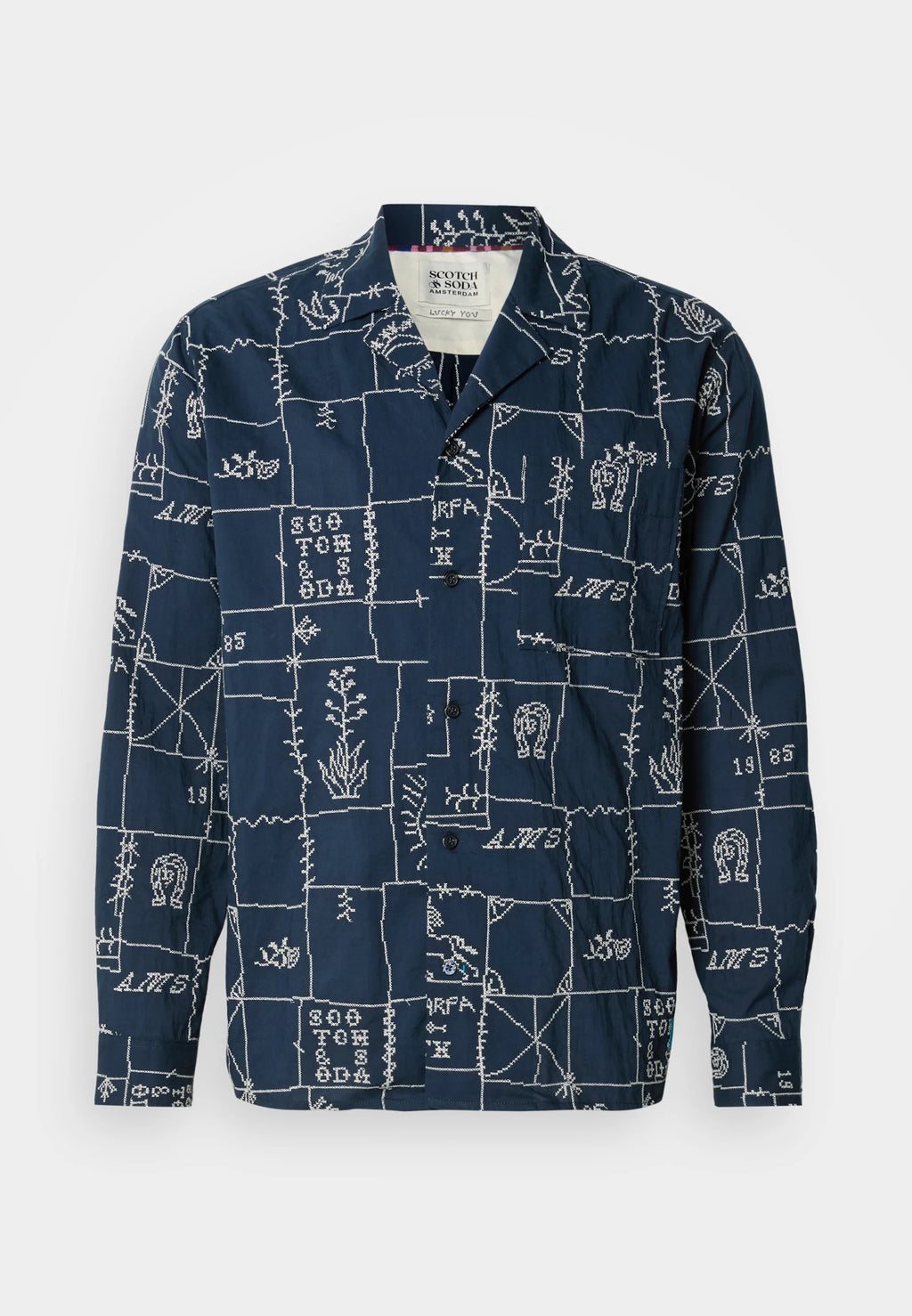 SCOTCH&SODA Camisa bordada de corte descontraido