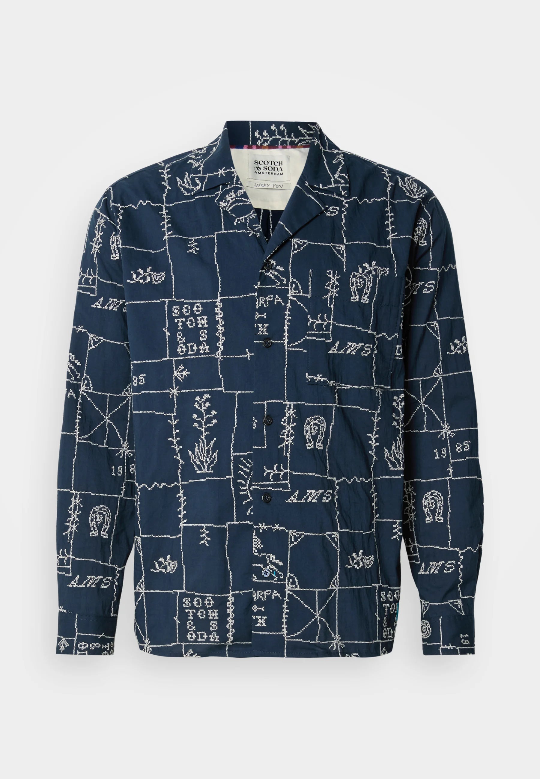 SCOTCH&SODA Camisa bordada de corte descontraido