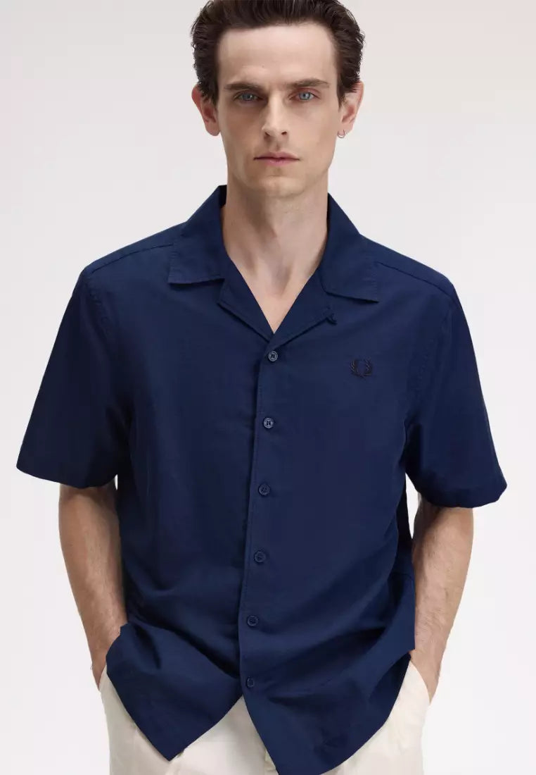 FRED PERRY Camisa de linho com gola