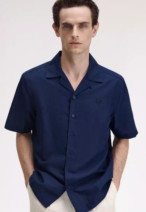 FRED PERRY Camisa de linho com gola