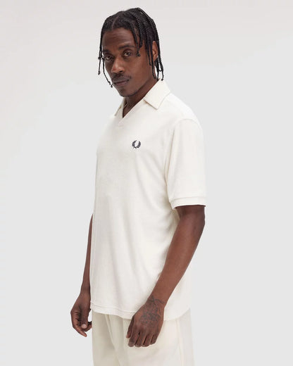 FRED PERRY Polo atoalhado de gola aberta
