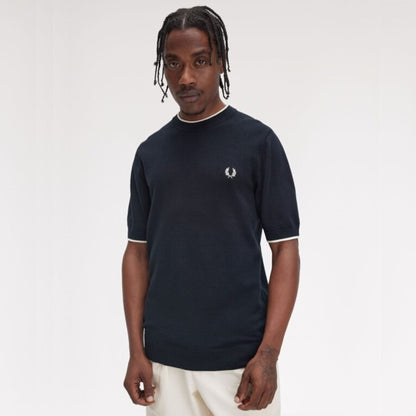 FRED PERRY T-shirt em malha com frente texturada - CARISMAstore