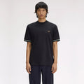 FRED PERRY T-shirt com punho em jacquard