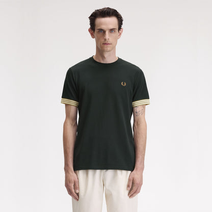 FRED PERRY T-shirt com punhos às riscas - CARISMAstore