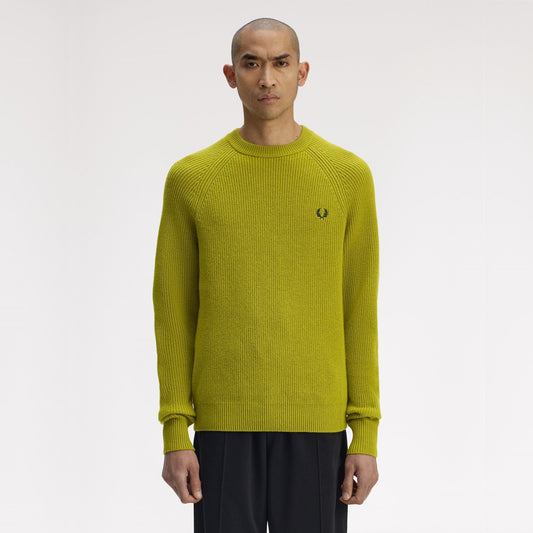 FRED PERRY Camisola raglã em lã de cordeiro