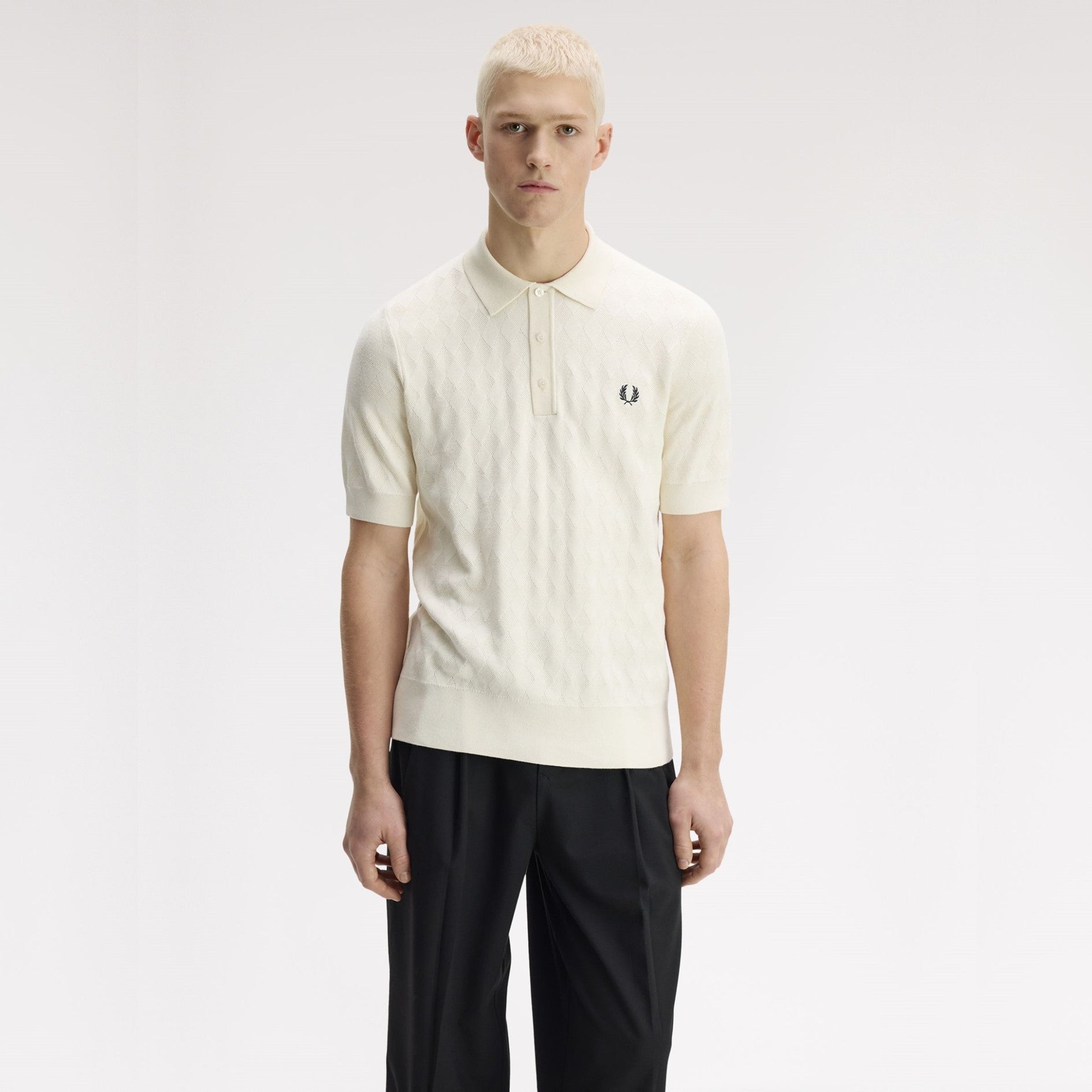 FRED PERRY Polo de malha pointelle