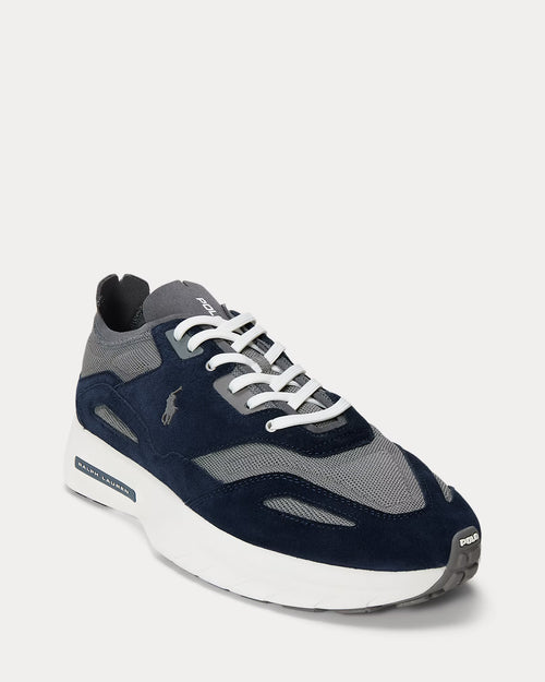 RALPH LAUREN Sapatilhas em malha painéis de pele Boerum