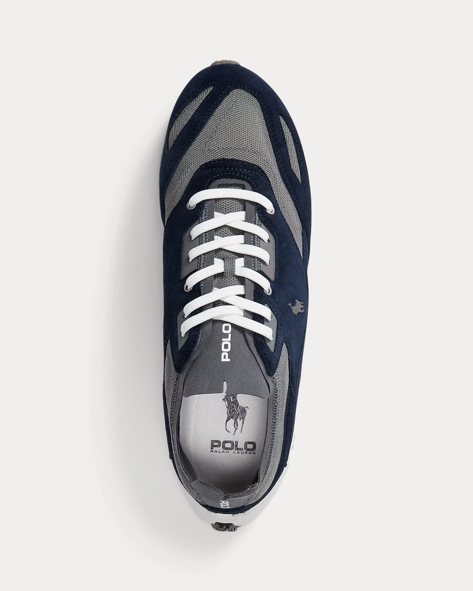 RALPH LAUREN Sapatilhas em malha painéis de pele Boerum