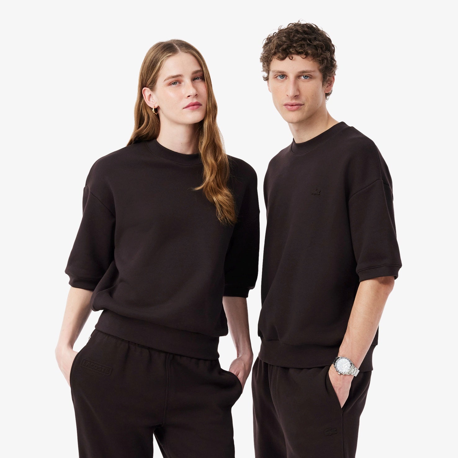 LACOSTE Sweatshirt de manga curta relaxed fit