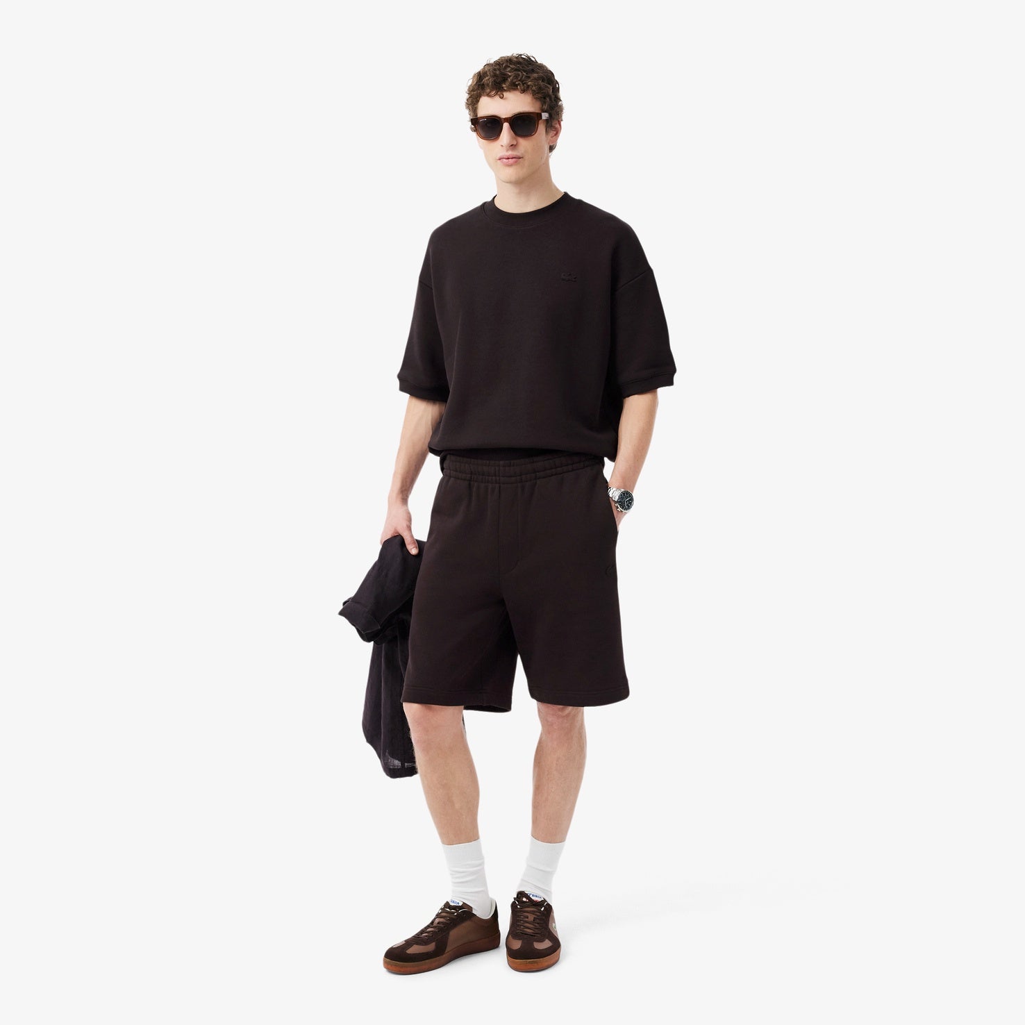 LACOSTE Sweatshirt de manga curta relaxed fit