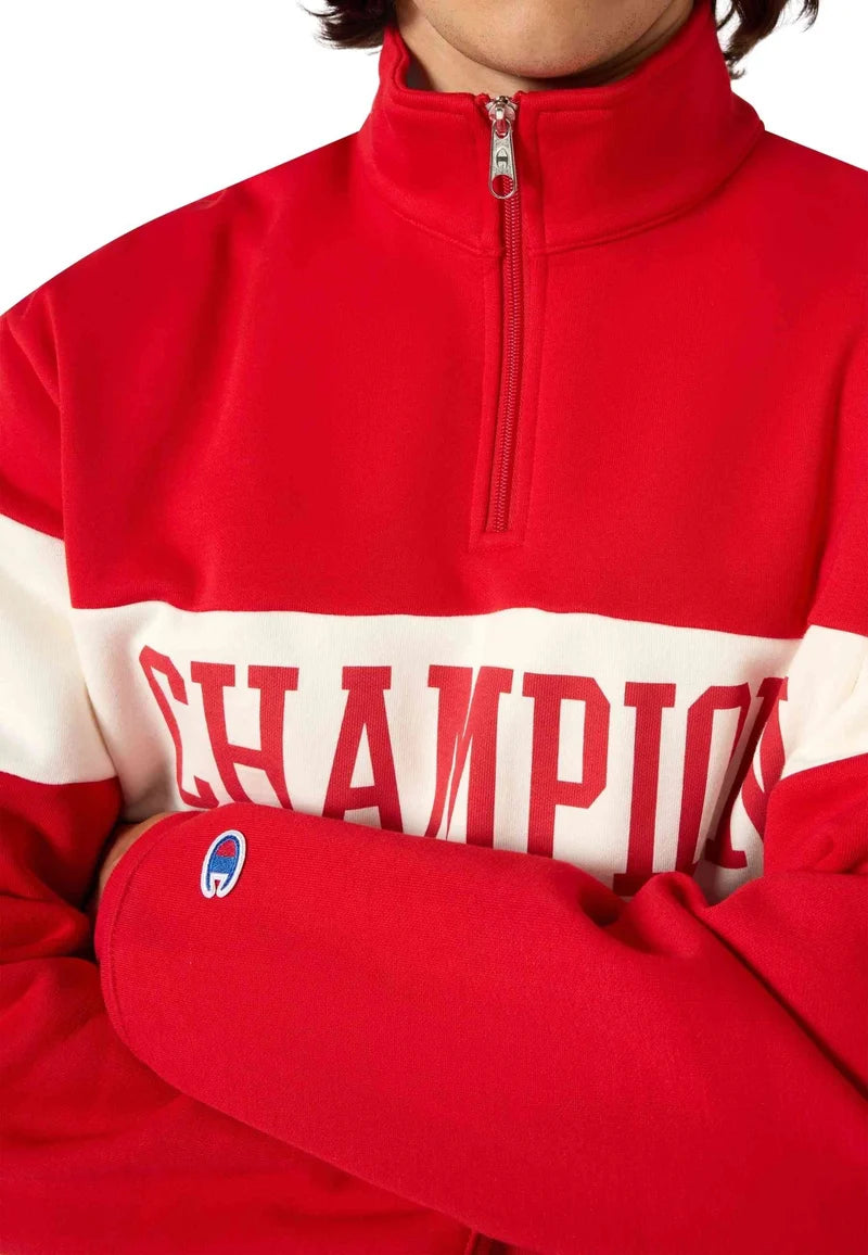 CHAMPION Camisola com meio fecho e logotipo academy