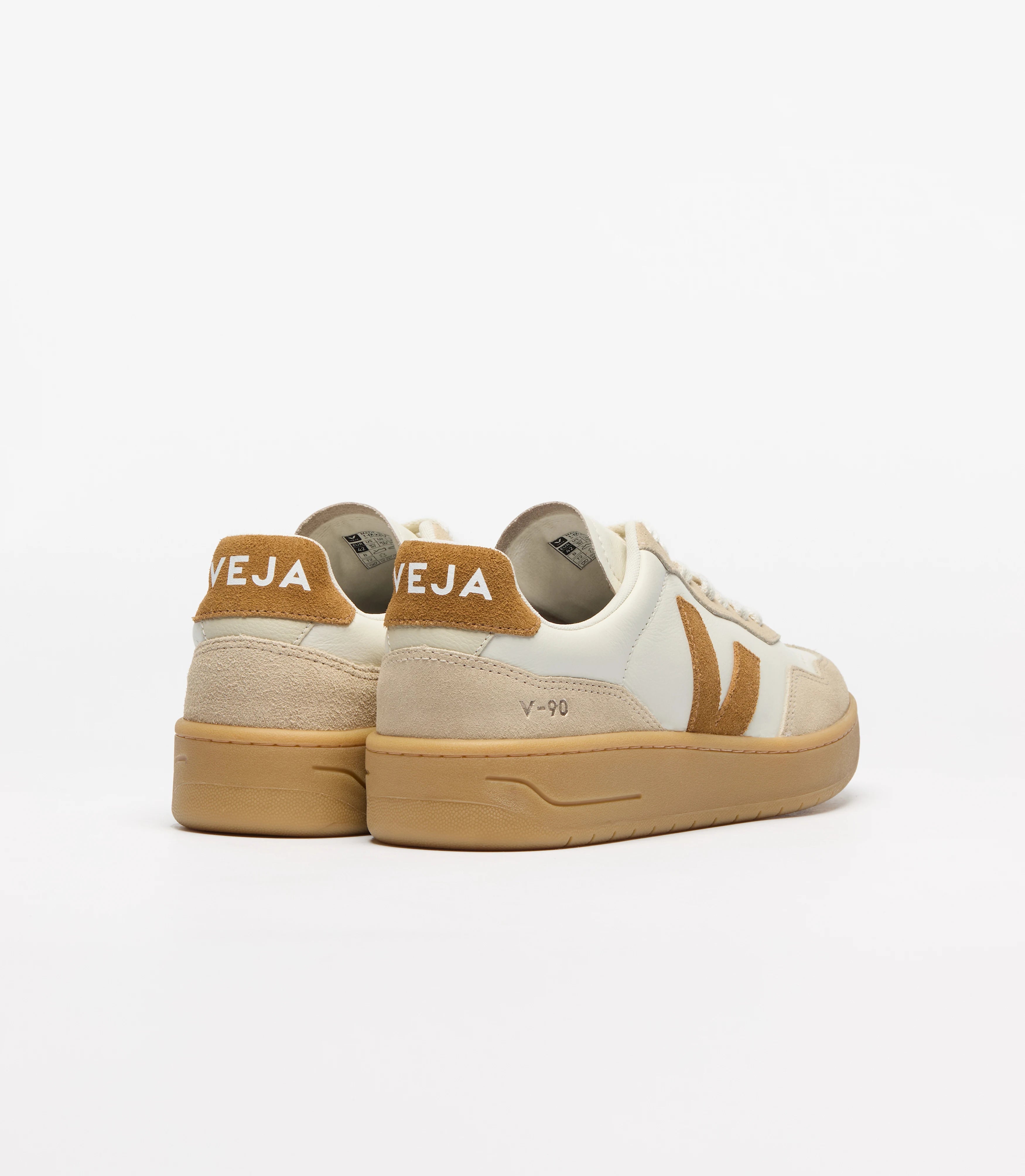 VEJA Sapatilhas v-90 leather pure camel