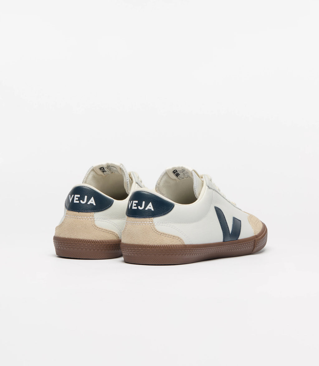VEJA Sapatilhas volley leather white nautico bark