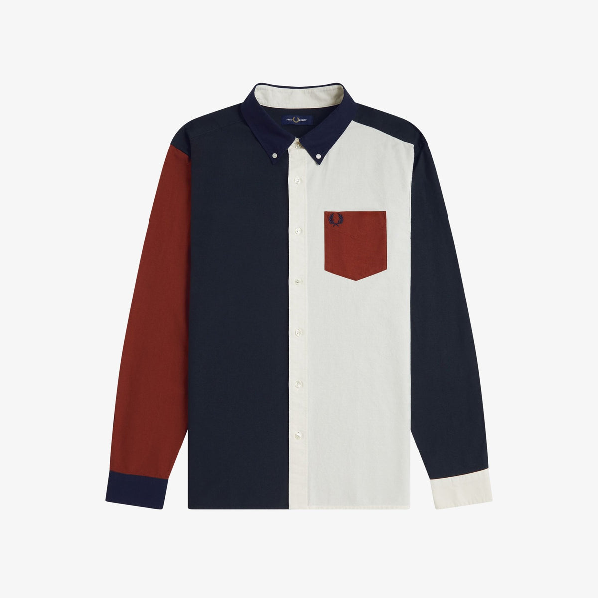 FRED PERRY Camisa oxford color block