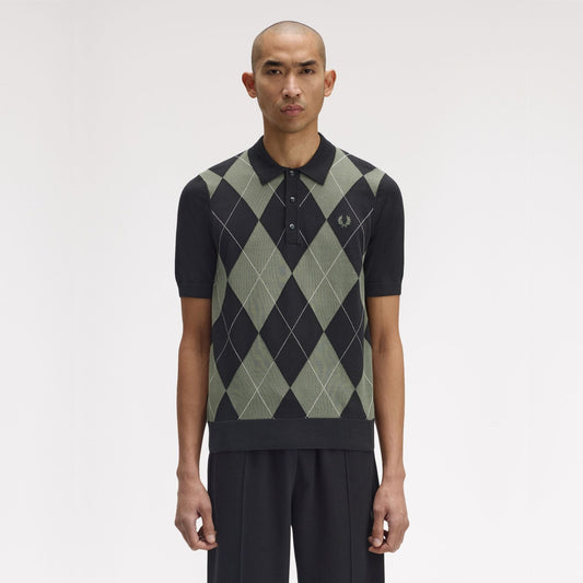 FRED PERRY Polo em malha argyle