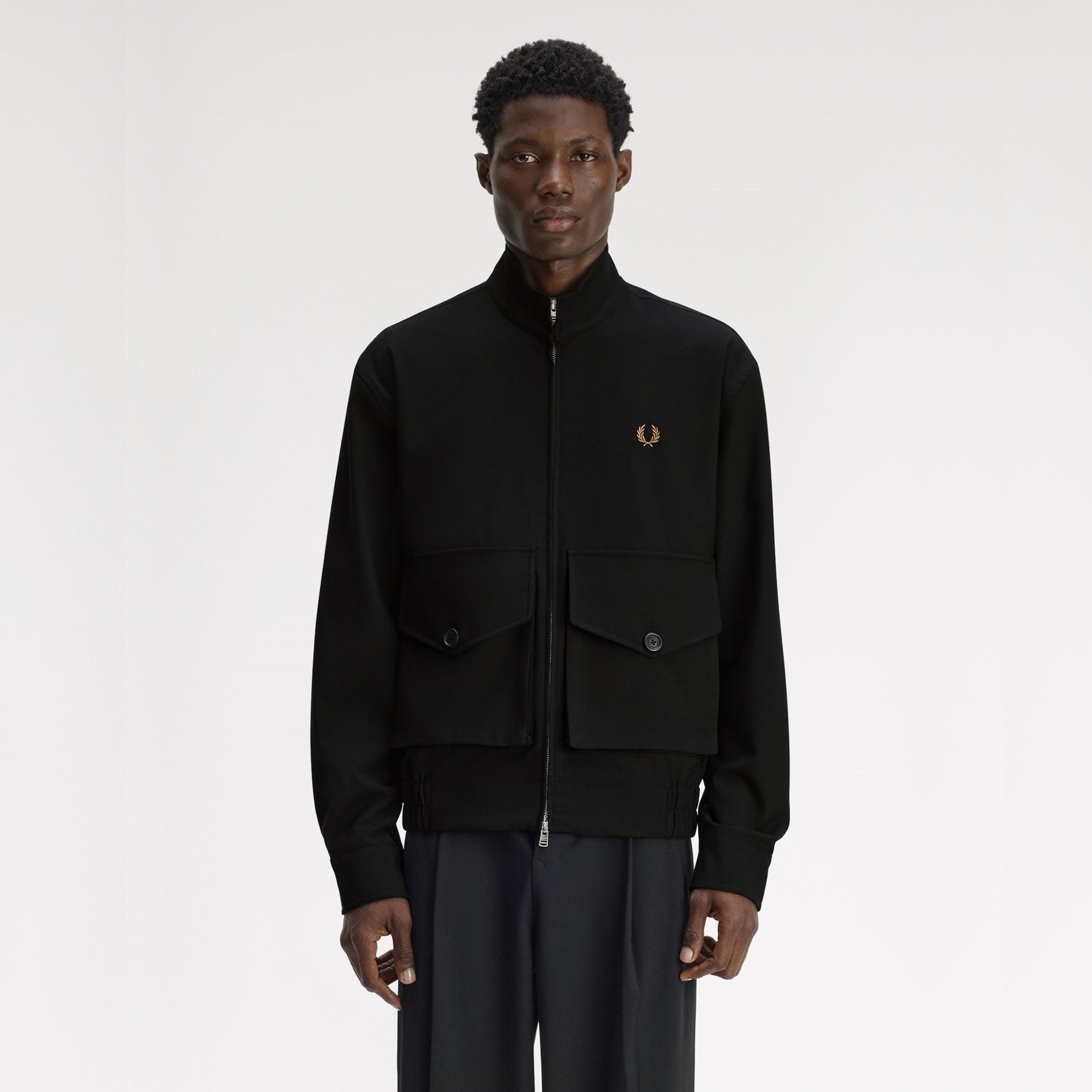 FRED PERRY Casaco com fecho de correr integral com detalhe de bolso