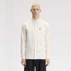 FRED PERRY Camisa oxford com borda com ponto descontínuo oculta