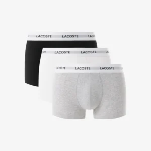 LACOSTE Pack de 3 boxers de algodão elástico