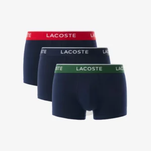 LACOSTE Pack de 3 boxers de algodão elástico