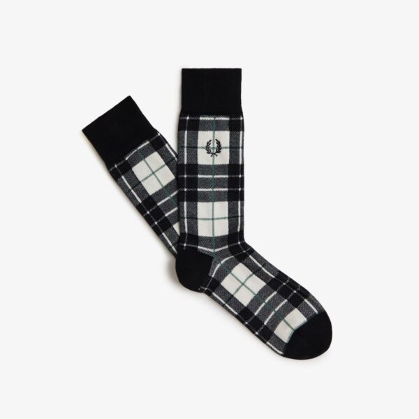 FRED PERRY Meia com padrão tartan